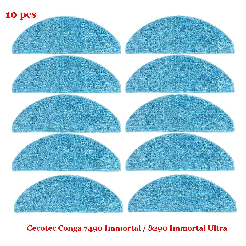 Paños de Fregona para Cecotec Conga 7490 / 8290 Immortal y Kabum Smart 900 – Kit de Repuesto