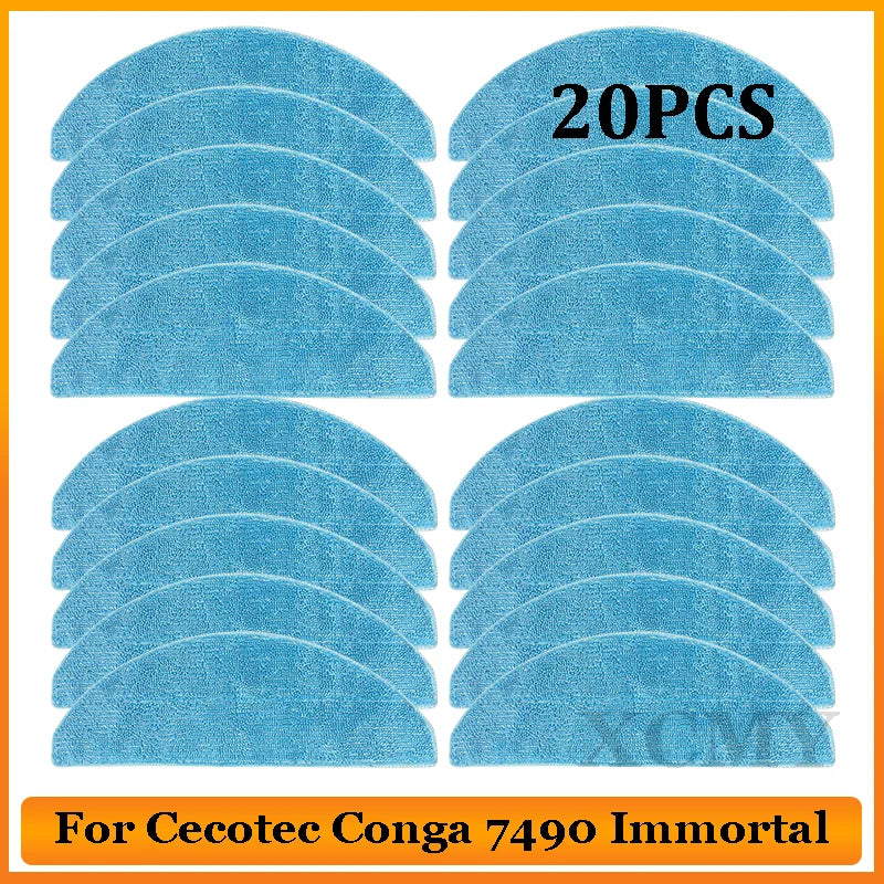 Paños de Fregona para Cecotec Conga 7490 / 8290 Immortal y Kabum Smart 900 – Kit de Repuesto
