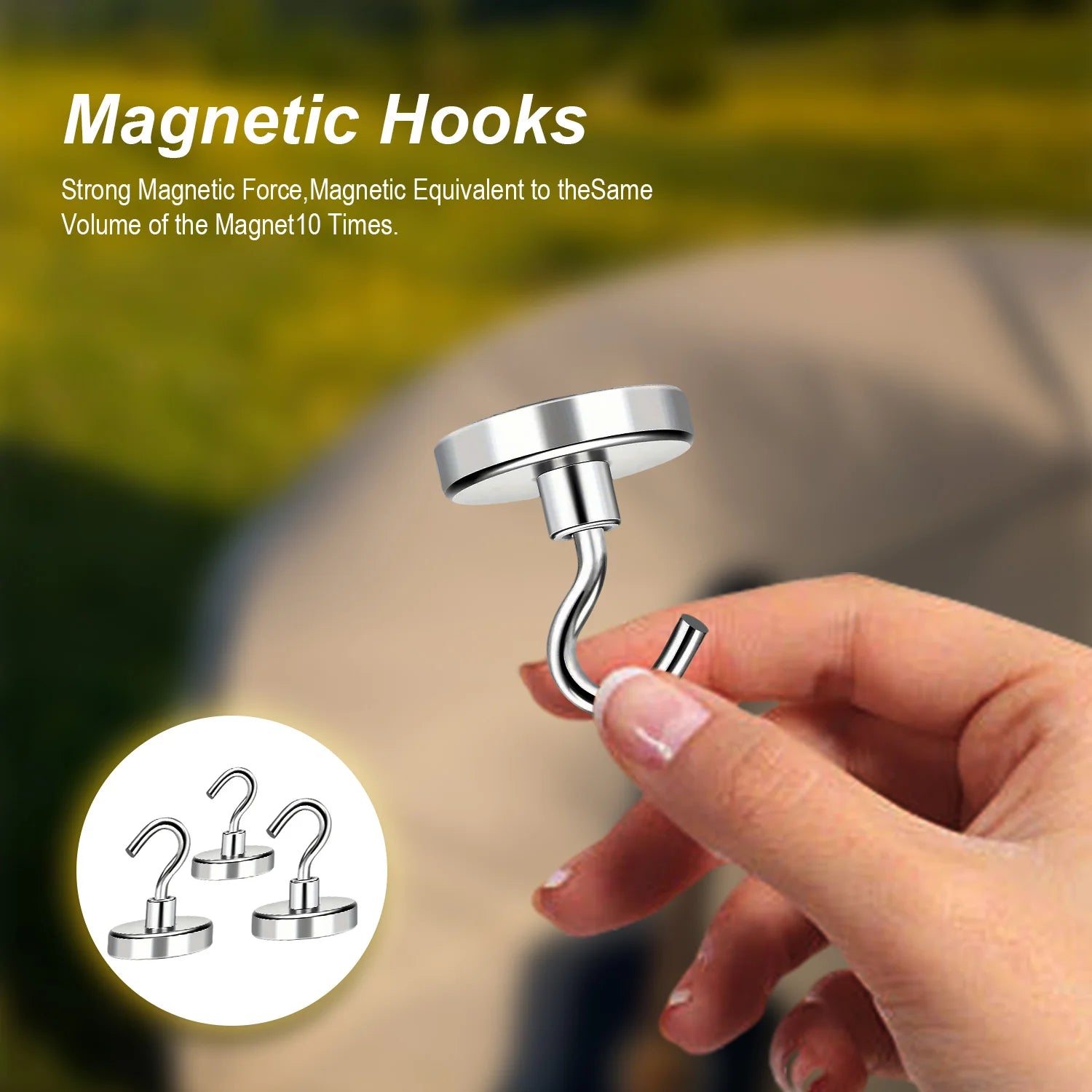 Ganchos Magnéticos Super Potentes con Imanes de Neodimio para Baño, Cocina y Organización del Hogar